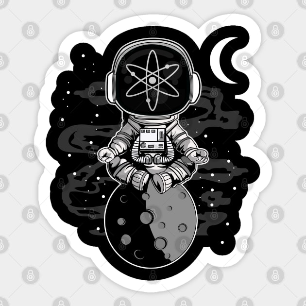 Astronaut Cosmos Crypto ATOM Coin To The Moon Crypto Token Cryptocurrency Wallet Birthday Gift For Men Women Kids Sticker by Thingking About